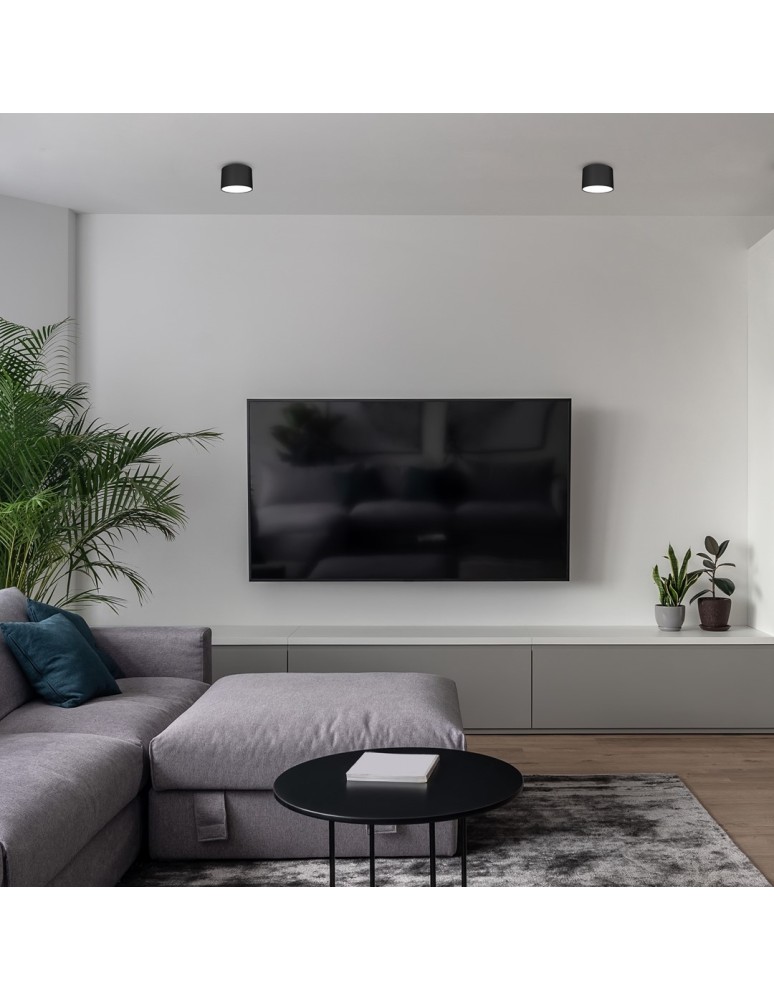 Round ceiling luminaires - Milagro DIXIE Black 1xGX53 MLP7543 ceiling lamp. - product kolory-swiatla.pl 5