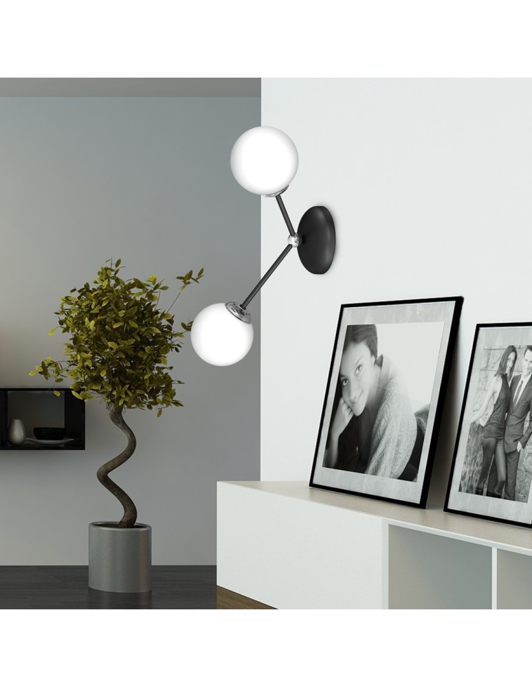 Milagro Kinkiet JOY BLACK 2xE14 MLP7526 Milagro Kinkiet JOY BLACK 2xE14 MLP7526