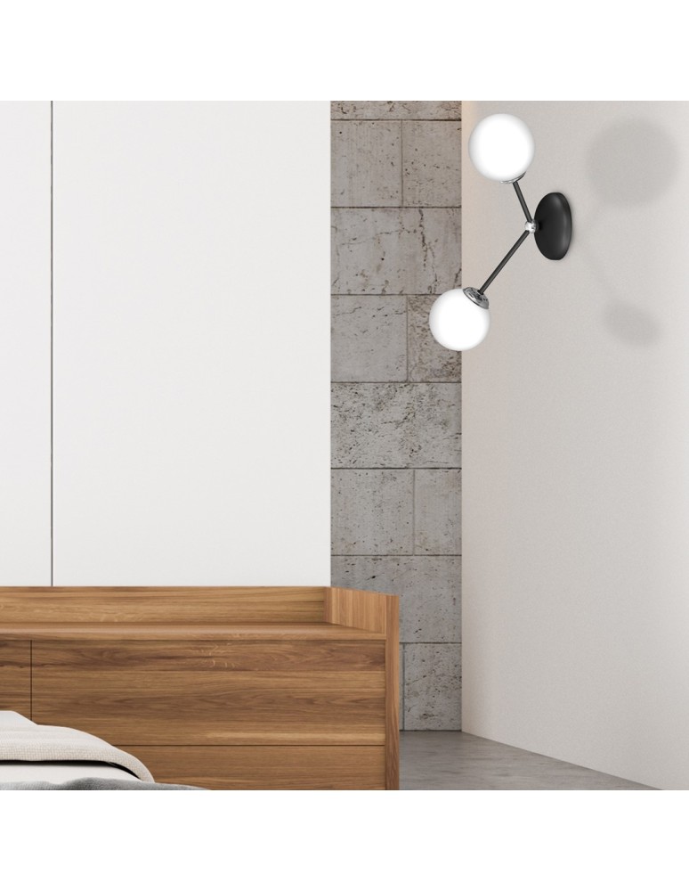 Milagro Kinkiet JOY BLACK 2xE14 MLP7526 Milagro Kinkiet JOY BLACK 2xE14 MLP7526