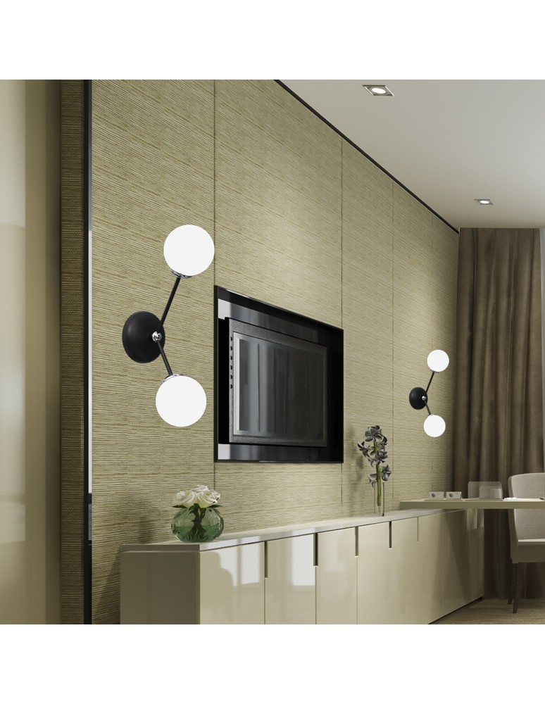 Milagro Kinkiet JOY BLACK 2xE14 MLP7526 Milagro Kinkiet JOY BLACK 2xE14 MLP7526