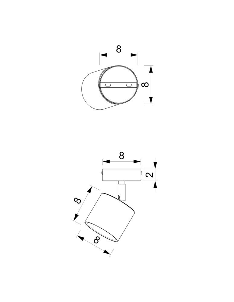 Milagro Kinkiet DIXIE WHITE 1xGX53 MLP7594