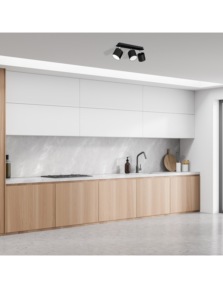 Ceiling spotlights - Milagro DIXIE BLACK 3xGX53 ceiling lamp MLP7601 - product kolory-swiatla.pl 3