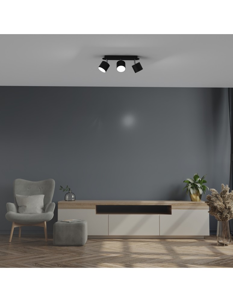 Ceiling spotlights - Milagro DIXIE BLACK 3xGX53 ceiling lamp MLP7601 - product kolory-swiatla.pl 6