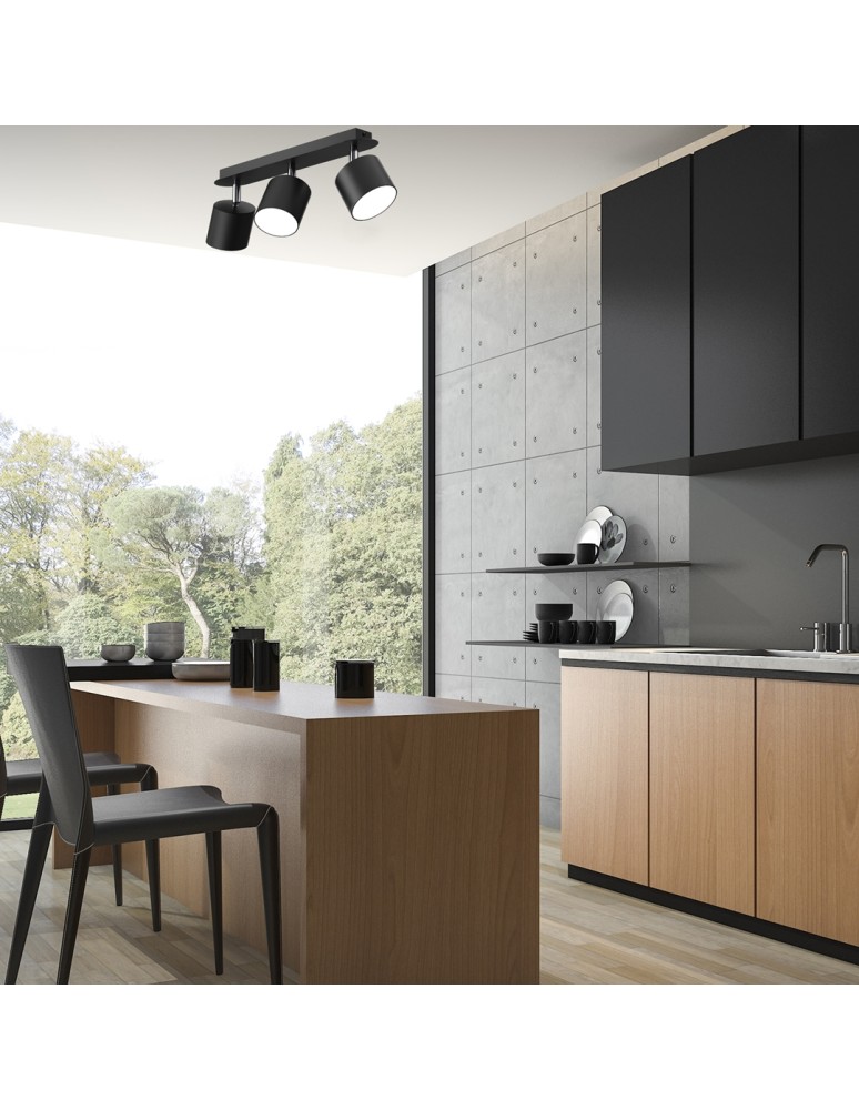 Ceiling spotlights - Milagro DIXIE BLACK 3xGX53 ceiling lamp MLP7601 - product kolory-swiatla.pl 7