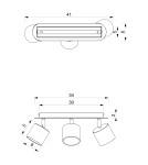 Ceiling spotlights - Milagro DIXIE BLACK 3xGX53 ceiling lamp MLP7601 - product 8