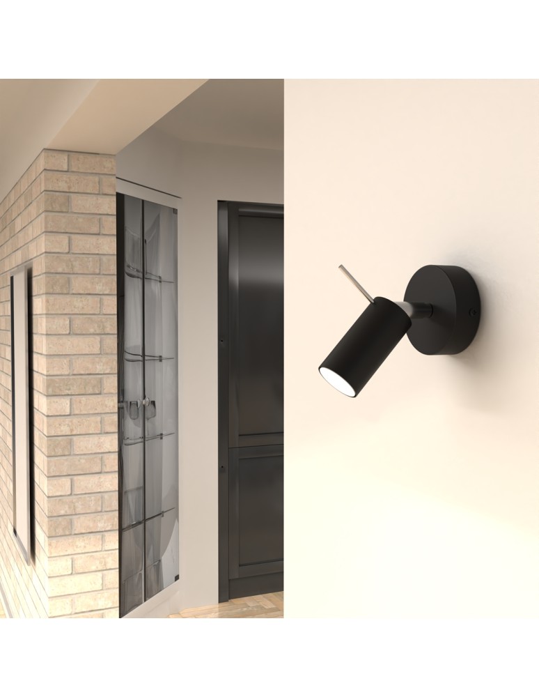 Adjustable wall lamps - Milagro Wall lamp PRESTON BLACK/CHROME 1x mini GU10 MLP7618 - product kolory-swiatla.pl 4