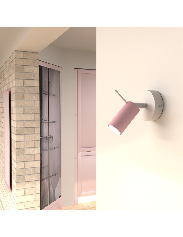 Adjustable wall lamps - Milagro Wall lamp PRESTON PINK/WHITE 1x mini GU10 MLP7626 - product kolory-swiatla.pl 4