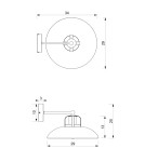 Loft wall lamps - industrial - Milagro Wall lamp FELIX WHITE/GOLD 1xE27 MLP7702 - product 5