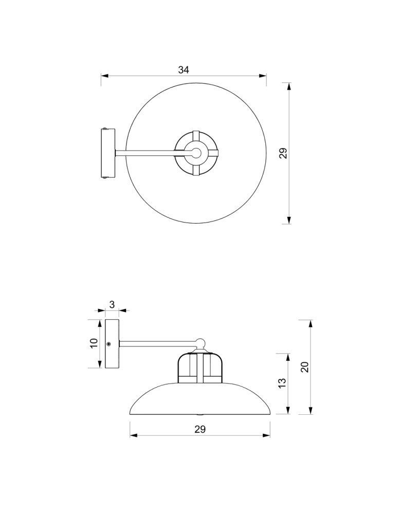 Loft wall lamps - industrial - Milagro Wall lamp FELIX WHITE/GOLD 1xE27 MLP7702 - product kolory-swiatla.pl 5