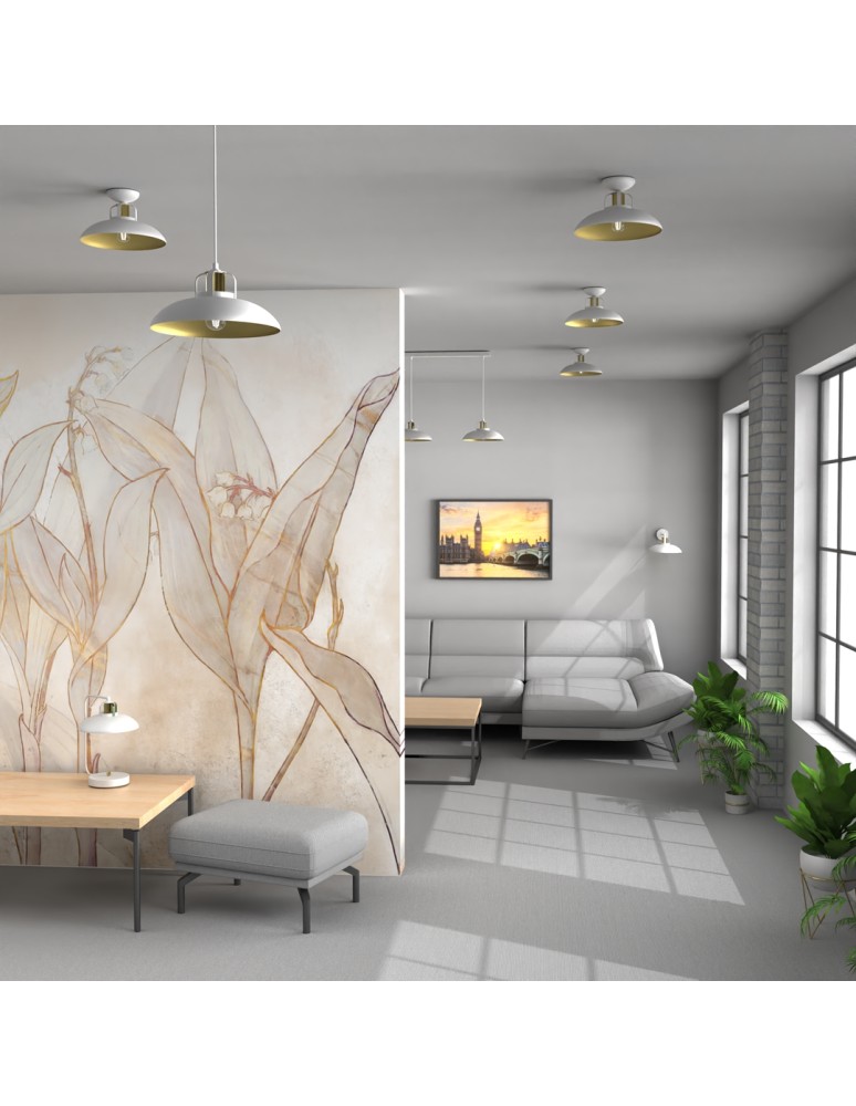 Milagro Lampa wisząca FELIX WHITE/GOLD 1xE27 MLP7704