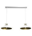 Pendant lamps on a strip - Milagro FELIX WHITE/GOLD 2xE27 pendant lamp MLP7705 - product 1