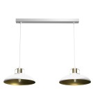 Pendant lamps on a strip - Milagro FELIX WHITE/GOLD 2xE27 pendant lamp MLP7705 - product 4
