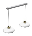 Pendant lamps on a strip - Milagro FELIX WHITE/GOLD 2xE27 pendant lamp MLP7705 - product 5