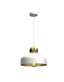 Milagro Lampa Wisząca HARALD GOLD/WHITE 1xE27 MLP7243