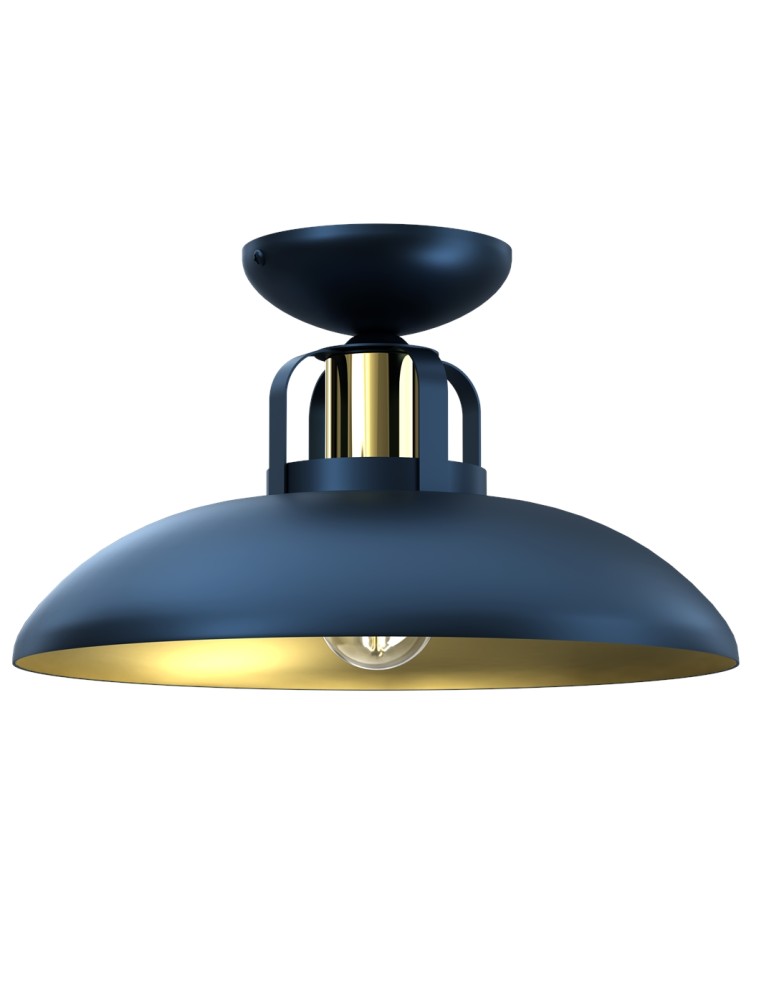 Loft ceiling lamps - industrial - Milagro FELIX NAVY BLUE/GOLD 1xE27 MLP7713 ceiling lamp. - product kolory-swiatla.pl 4