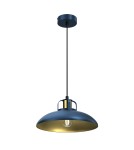 Loft pendant lamps - Milagro FELIX NAVY BLUE/GOLD 1xE27 pendant lamp MLP7714 - product 1