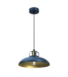 Loft pendant lamps - Milagro FELIX NAVY BLUE/GOLD 1xE27 pendant lamp MLP7714 - product 5