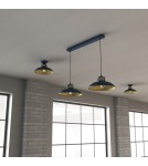 Pendant lamps on a strip - Milagro FELIX NAVY BLUE/GOLD 2xE27 pendant lamp MLP7715 - product 3
