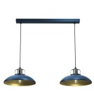 Pendant lamps on a strip - Milagro FELIX NAVY BLUE/GOLD 2xE27 pendant lamp MLP7715 - product 4