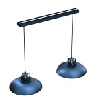 Pendant lamps on a strip - Milagro FELIX NAVY BLUE/GOLD 2xE27 pendant lamp MLP7715 - product 5