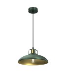 Loft pendant lamps - Milagro FELIX GREEN/GOLD 1xE27 pendant lamp MLP7709 - product 1
