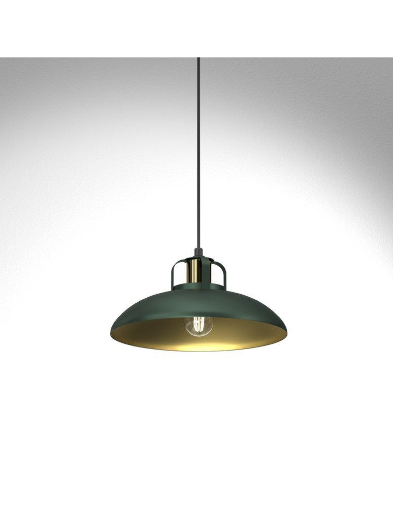 Loft pendant lamps - Milagro FELIX GREEN/GOLD 1xE27 pendant lamp MLP7709 - product kolory-swiatla.pl 2