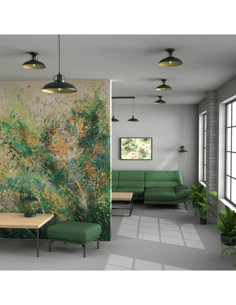 Loft pendant lamps - Milagro FELIX GREEN/GOLD 1xE27 pendant lamp MLP7709 - product kolory-swiatla.pl 3