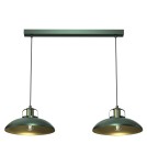 Pendant lamps on a strip - Milagro FELIX GREEN/GOLD 2xE27 pendant lamp MLP7710 - product 1