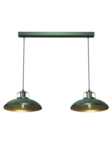 Milagro FELIX GREEN/GOLD 2xE27 pendant lamp MLP7710