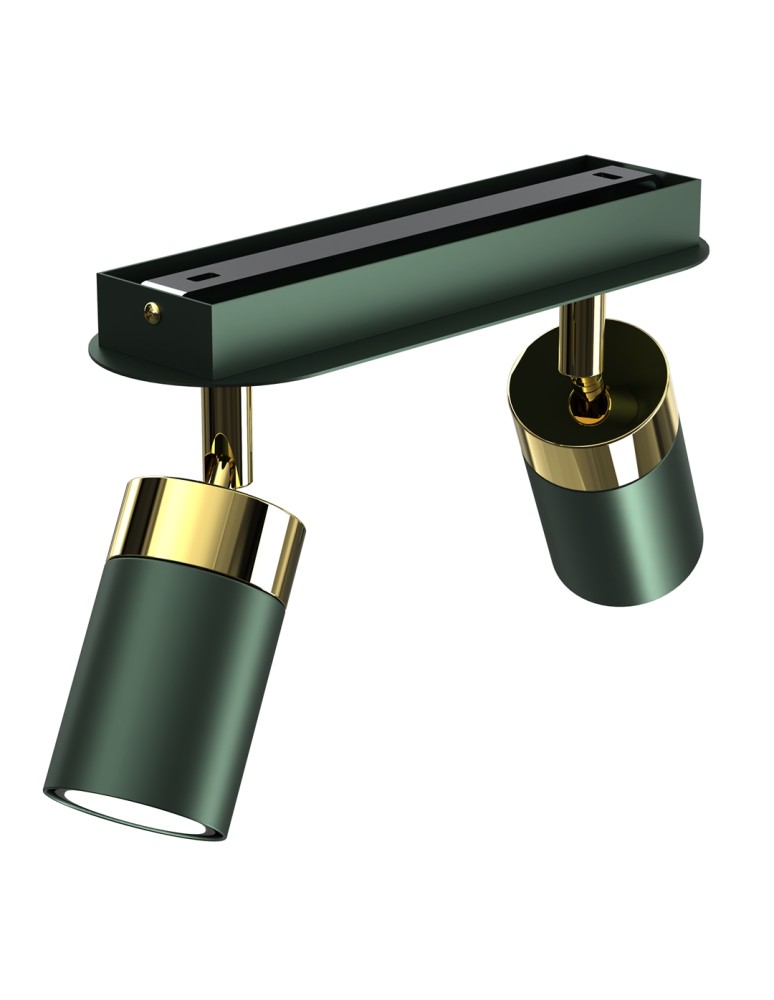 Adjustable ceiling lamps - spots - Milagro JOKER GREEN/GOLD 2xGU10 MLP7718 ceiling lamp. - product kolory-swiatla.pl 3