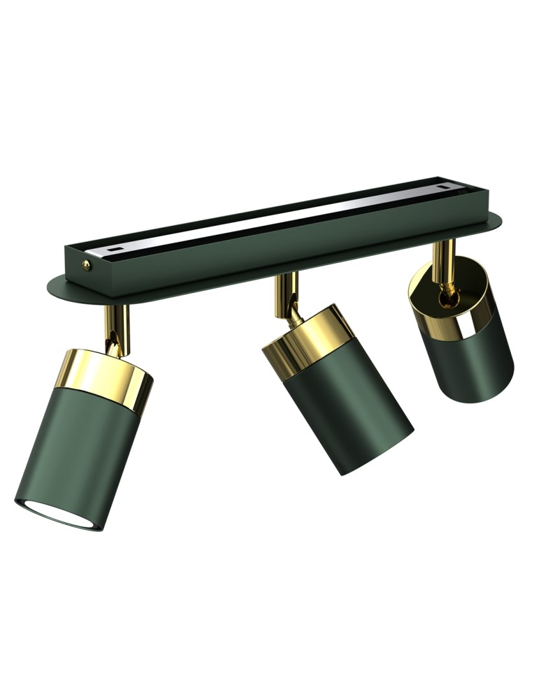 Adjustable ceiling lamps - spots - Milagro JOKER GREEN/GOLD 3xGU10 MLP7719 ceiling lamp. - product kolory-swiatla.pl 3