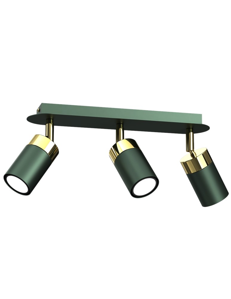 Adjustable ceiling lamps - spots - Milagro JOKER GREEN/GOLD 3xGU10 MLP7719 ceiling lamp. - product kolory-swiatla.pl 5
