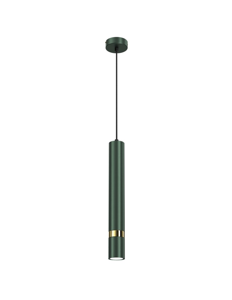 Pendant tube lamps - Milagro JOKER GREEN/GOLD 1xGU10 pendant lamp MLP7720 - product kolory-swiatla.pl 1