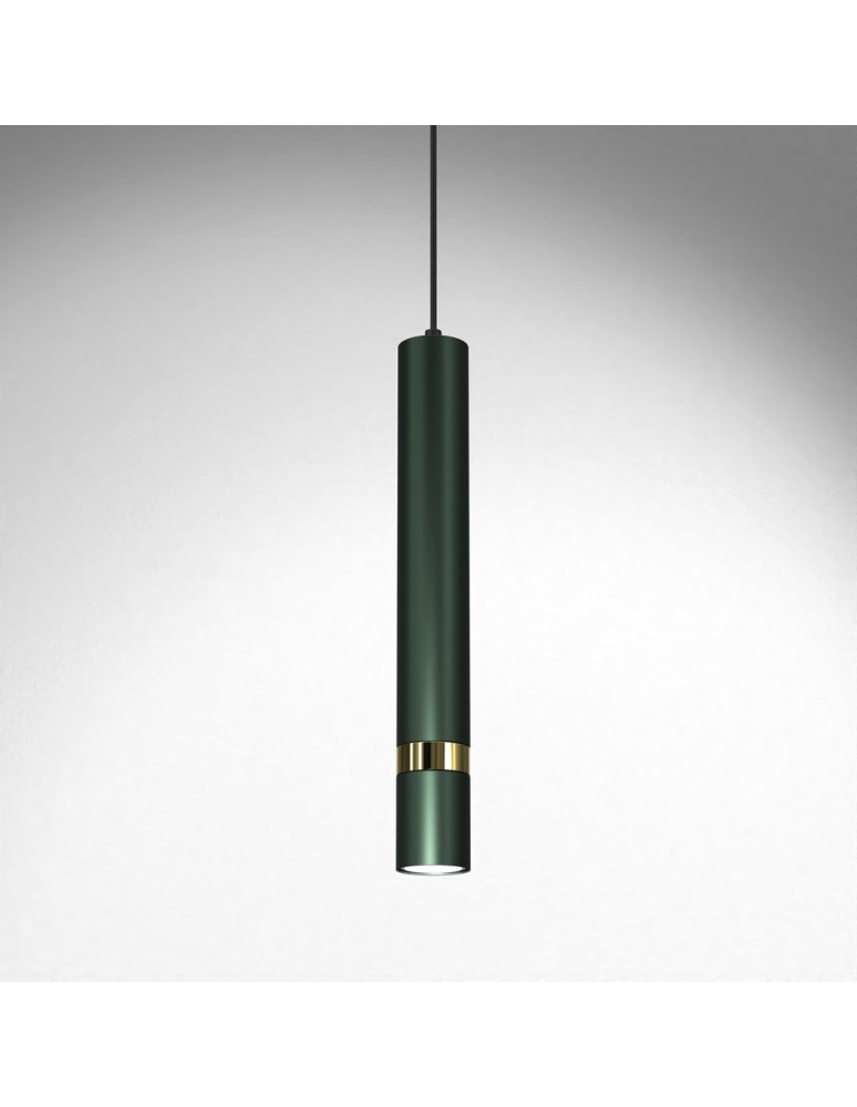 Pendant tube lamps - Milagro JOKER GREEN/GOLD 1xGU10 pendant lamp MLP7720 - product kolory-swiatla.pl 2