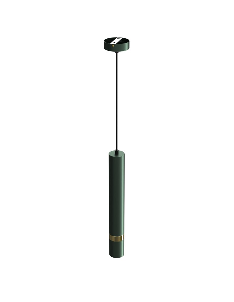 Pendant tube lamps - Milagro JOKER GREEN/GOLD 1xGU10 pendant lamp MLP7720 - product kolory-swiatla.pl 3