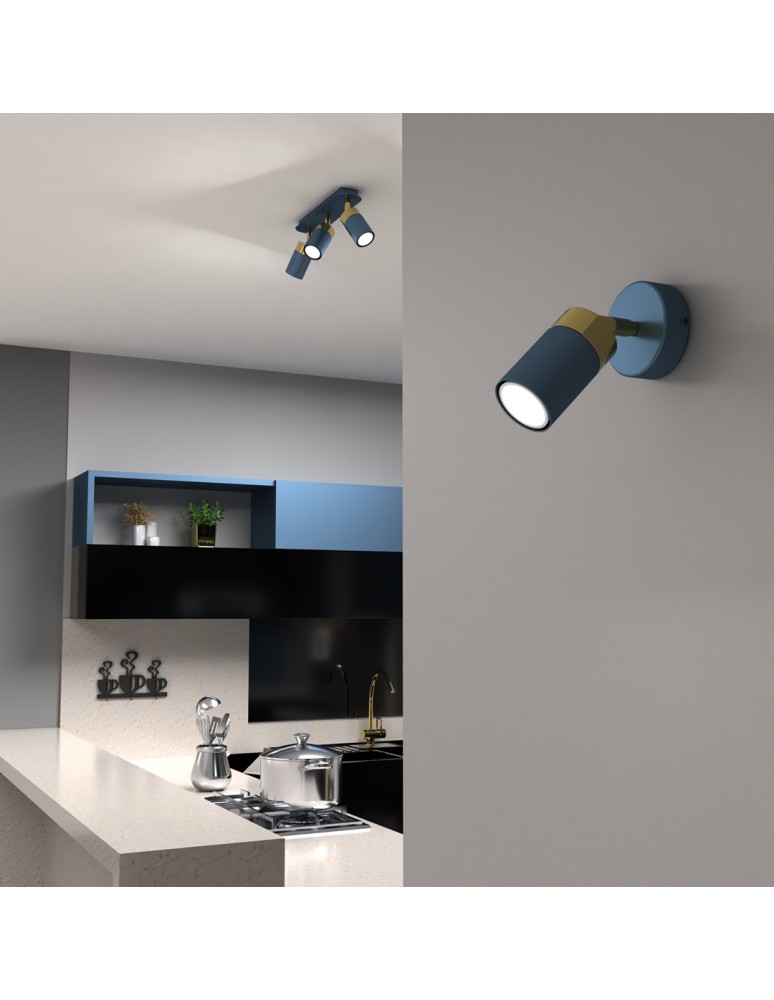 Adjustable wall lamps - Milagro Wall lamp JOKER NAVY BLUE/GOLD 1xGU10 MLP7722 - product kolory-swiatla.pl 4