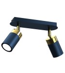 Adjustable ceiling lamps - spots - Milagro JOKER NAVY BLUE/GOLD ceiling lamp 2xGU10 MLP7723. - product 1