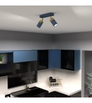 Adjustable ceiling lamps - spots - Milagro JOKER NAVY BLUE/GOLD ceiling lamp 2xGU10 MLP7723. - product 4