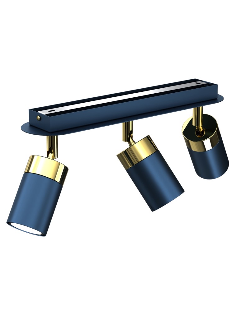 Adjustable ceiling lamps - spots - Milagro JOKER NAVY BLUE/GOLD 3xGU10 MLP7724 ceiling lamp. - product kolory-swiatla.pl 6