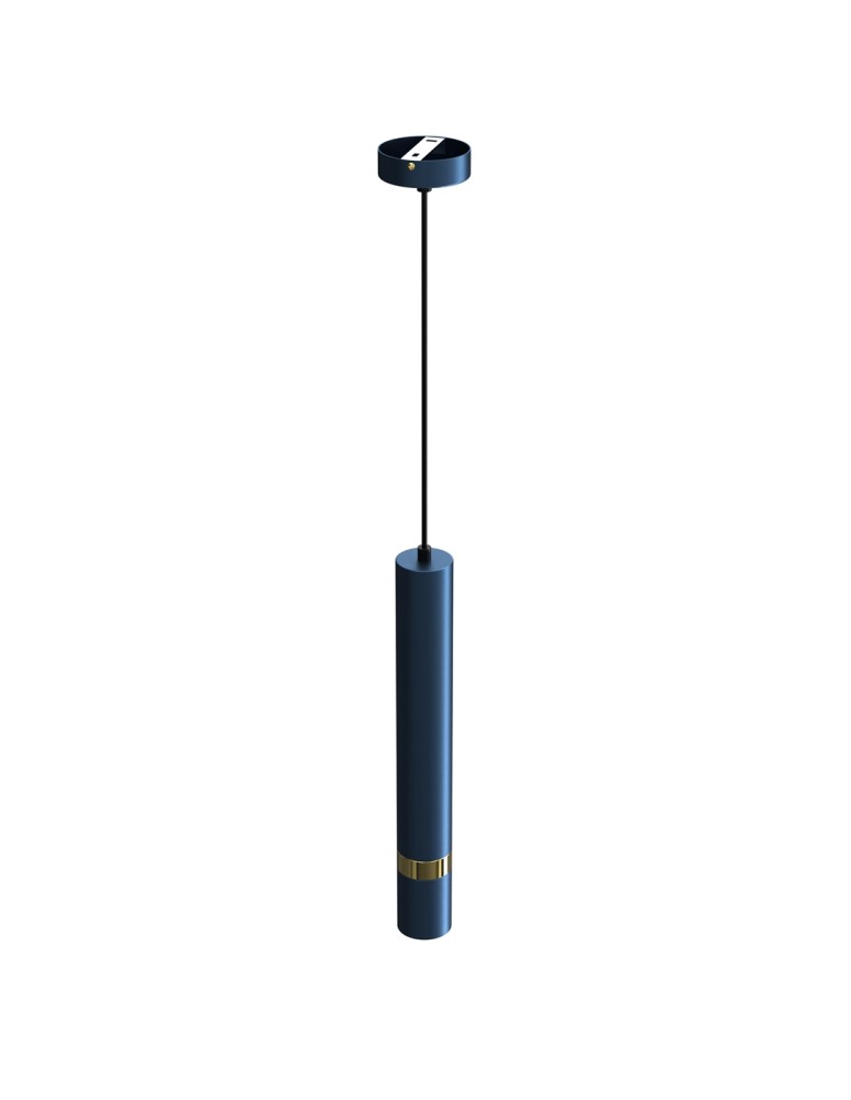 Pendant tube lamps - Milagro JOKER NAVY BLUE/GOLD 1xGU10 pendant lamp MLP7725 - product kolory-swiatla.pl 3