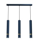 Triple pendant lamps - Milagro JOKER NAVY BLUE/GOLD pendant lamp 3xGU10 MLP7726. - product 1
