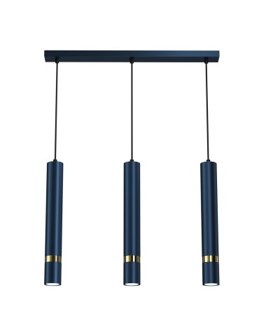Milagro JOKER NAVY BLUE/GOLD pendant lamp 3xGU10 MLP7726.