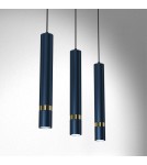 Triple pendant lamps - Milagro JOKER NAVY BLUE/GOLD pendant lamp 3xGU10 MLP7726. - product 2