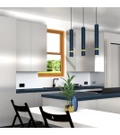 Triple pendant lamps - Milagro JOKER NAVY BLUE/GOLD pendant lamp 3xGU10 MLP7726. - product 5