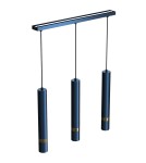 Triple pendant lamps - Milagro JOKER NAVY BLUE/GOLD pendant lamp 3xGU10 MLP7726. - product 8