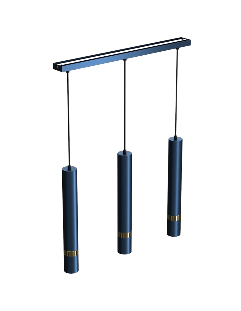 Triple pendant lamps - Milagro JOKER NAVY BLUE/GOLD pendant lamp 3xGU10 MLP7726. - product kolory-swiatla.pl 8