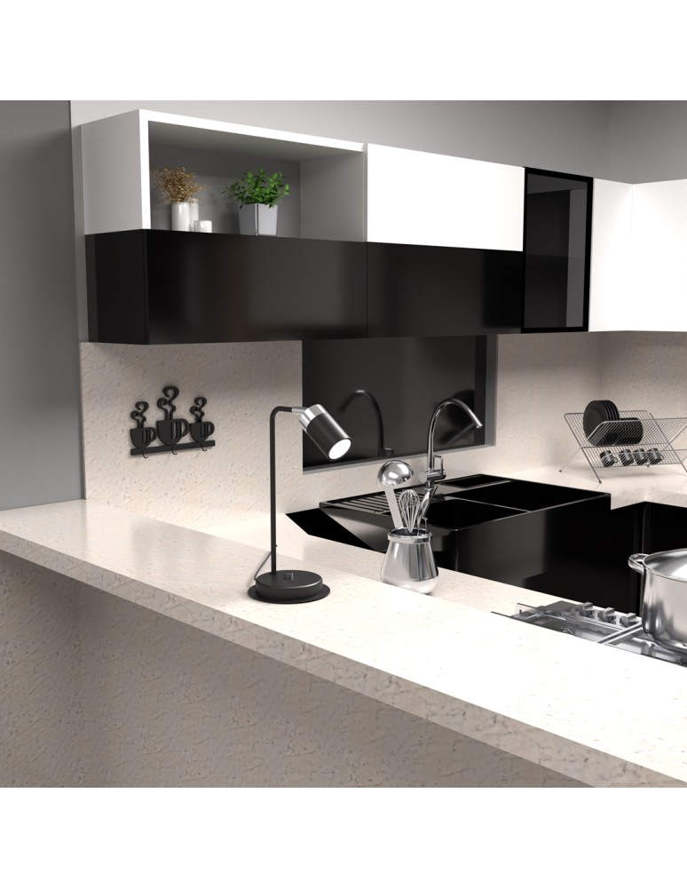 Desk lamps - Milagro JOKER BLACK/CHROME 1xGU10 bedside lamp MLP7749 - product kolory-swiatla.pl 4