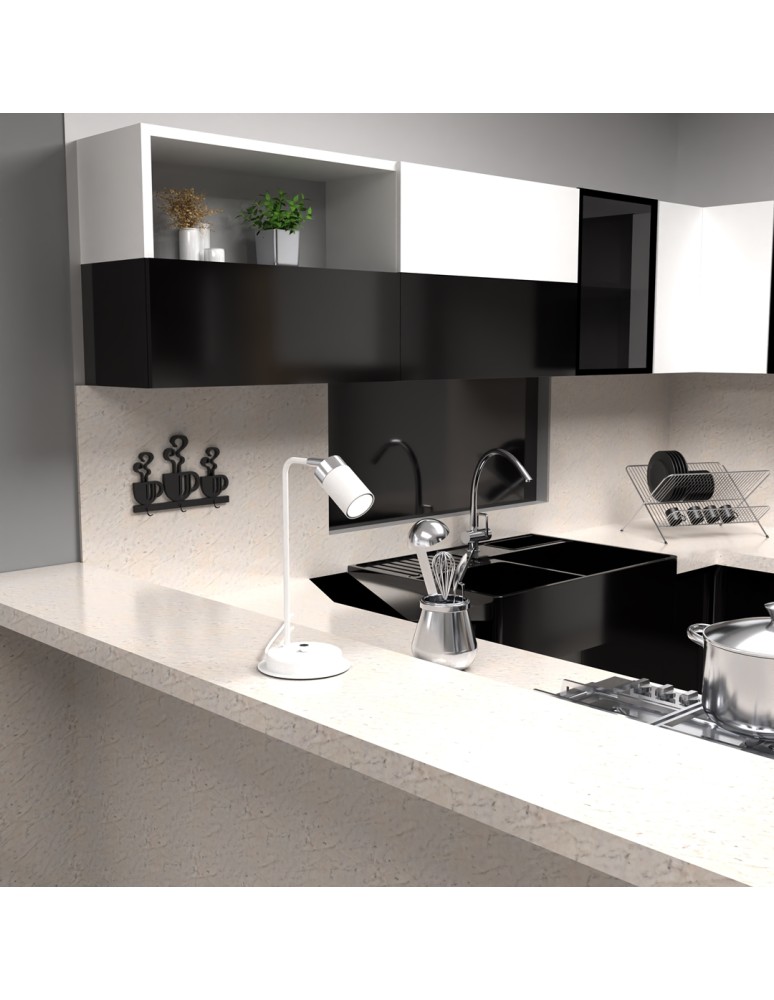 Desk lamps - Milagro JOKER WHITE/CHROME 1xGU10 bedside lamp MLP7751 - product kolory-swiatla.pl 4