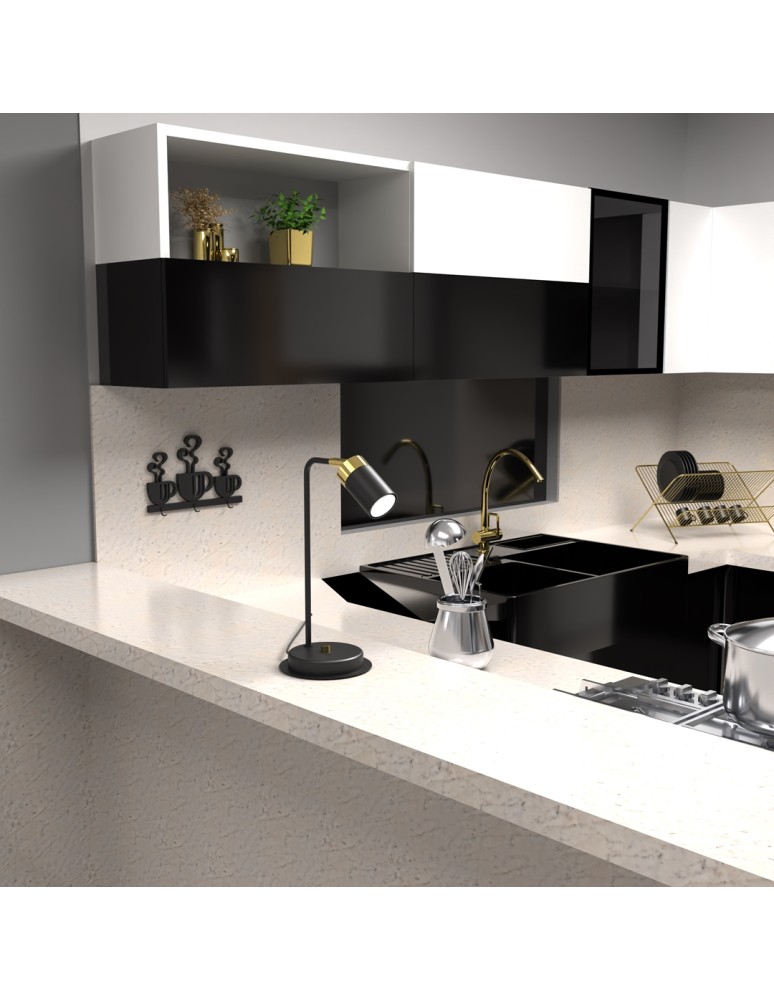 Desk lamps - Milagro JOKER BLACK/GOLD 1xGU10 bedside lamp MLP7534 - product kolory-swiatla.pl 4