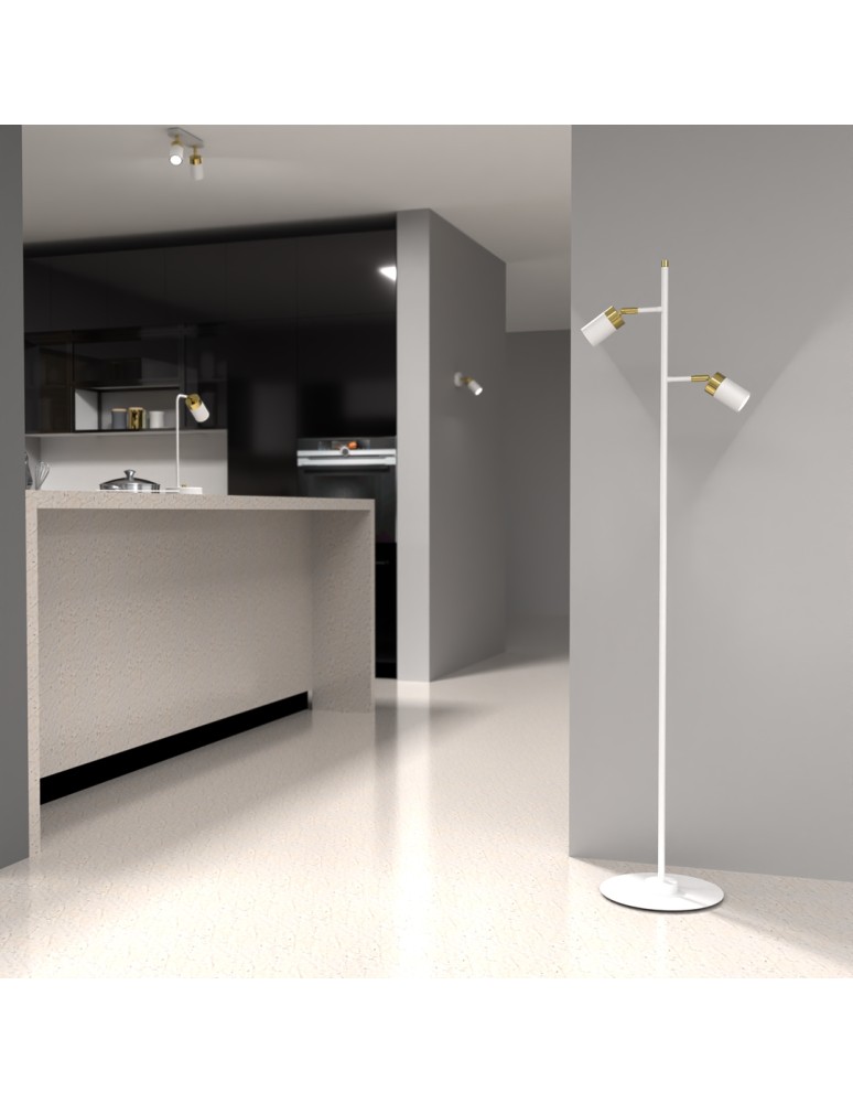 Adjustable floor lamps - Milagro Floor lamp JOKER WHITE/GOLD 1xGU10 MLP7537 - product kolory-swiatla.pl 4